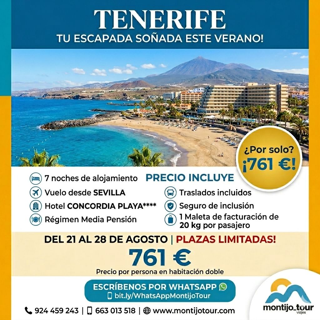 Tenerife, Verano, Vuelos, Playa, HOtel