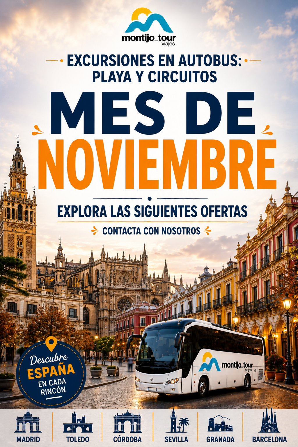 Octubre, Avila y Segovia, una noche, Autobus, hotel y todo incluido