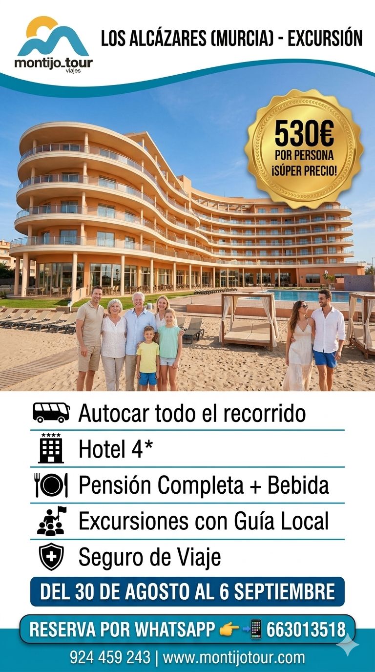 Murcia, Septiembre, Bus y Hotel, Playa