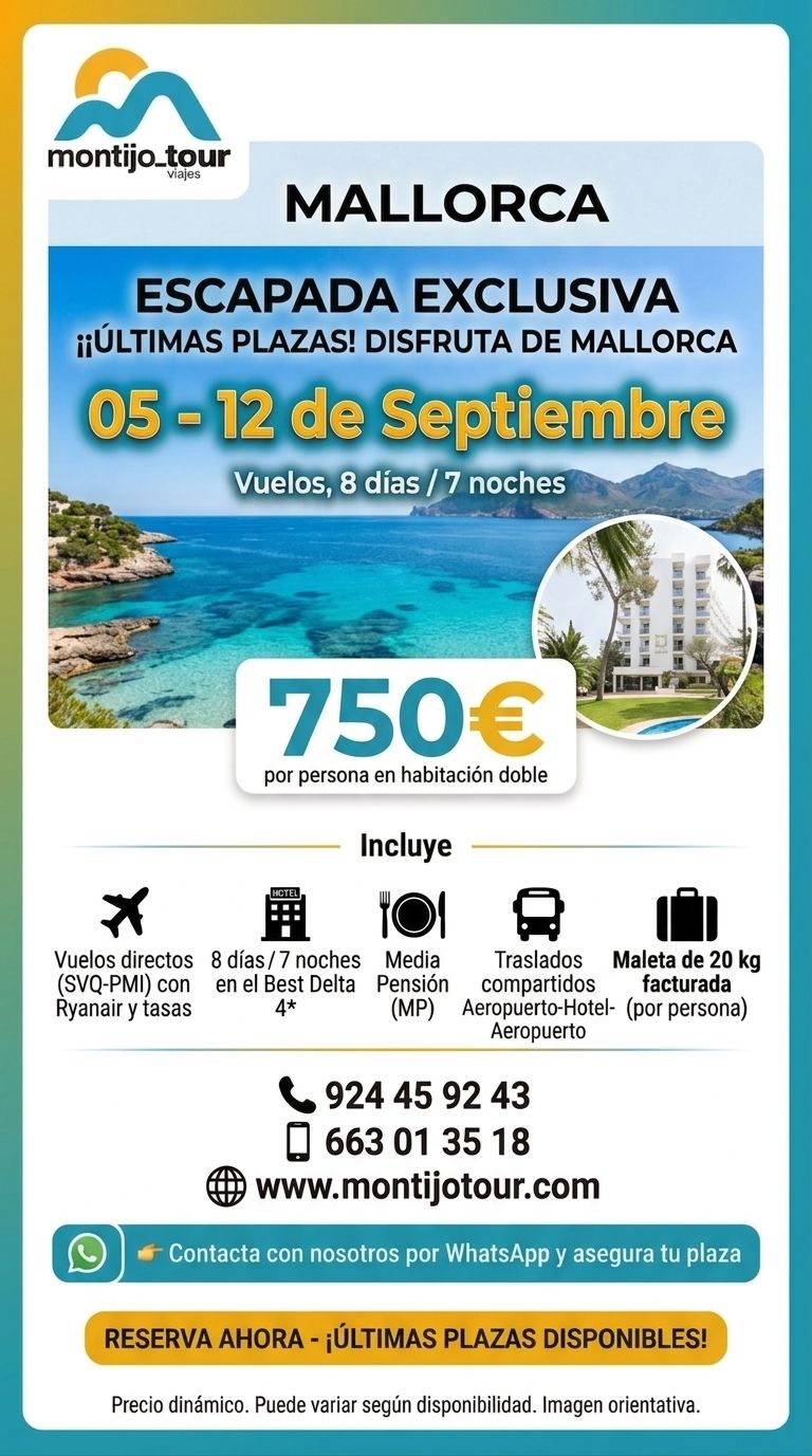 Septiembre, Mallorca, vuelos, hotel y playa