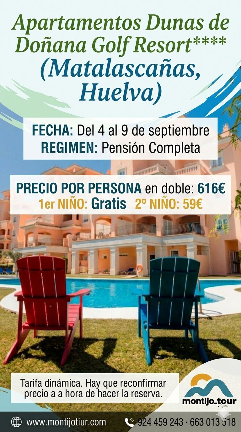 septiembre, playa, hotel, matalascañas, dunas de doñana, pension completa, del 4 al 9 de septiembre