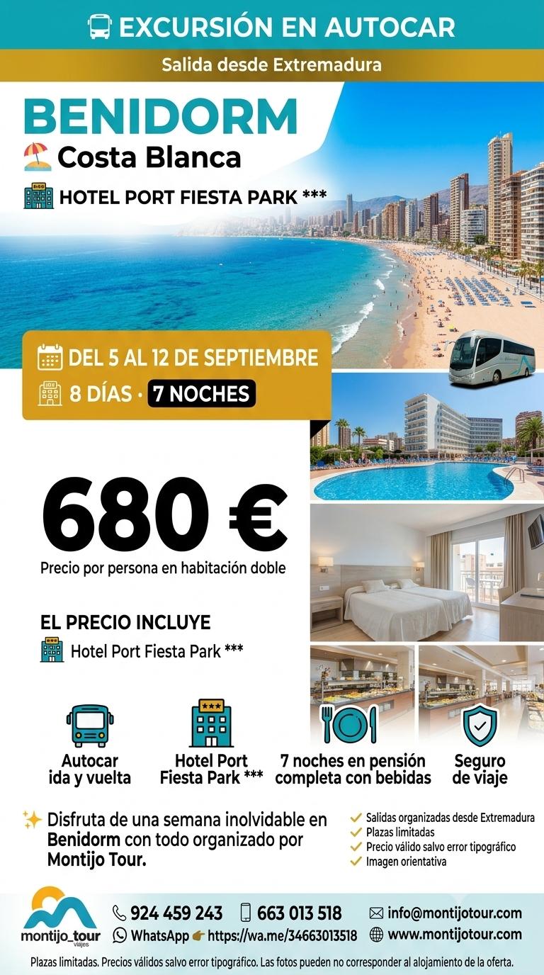 Benidorm, septiembre, Autocar, hotel, playa