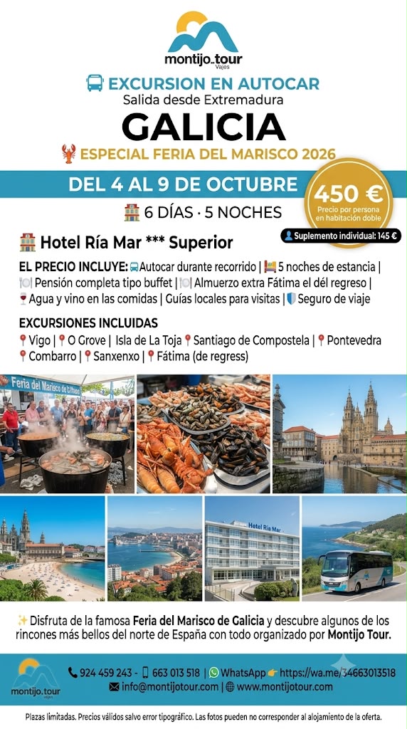 Galicia, Autocar, octubre, feria del marisco