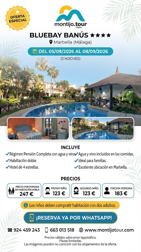 Marbella, Septiembre, del 5 al 8, pension completa