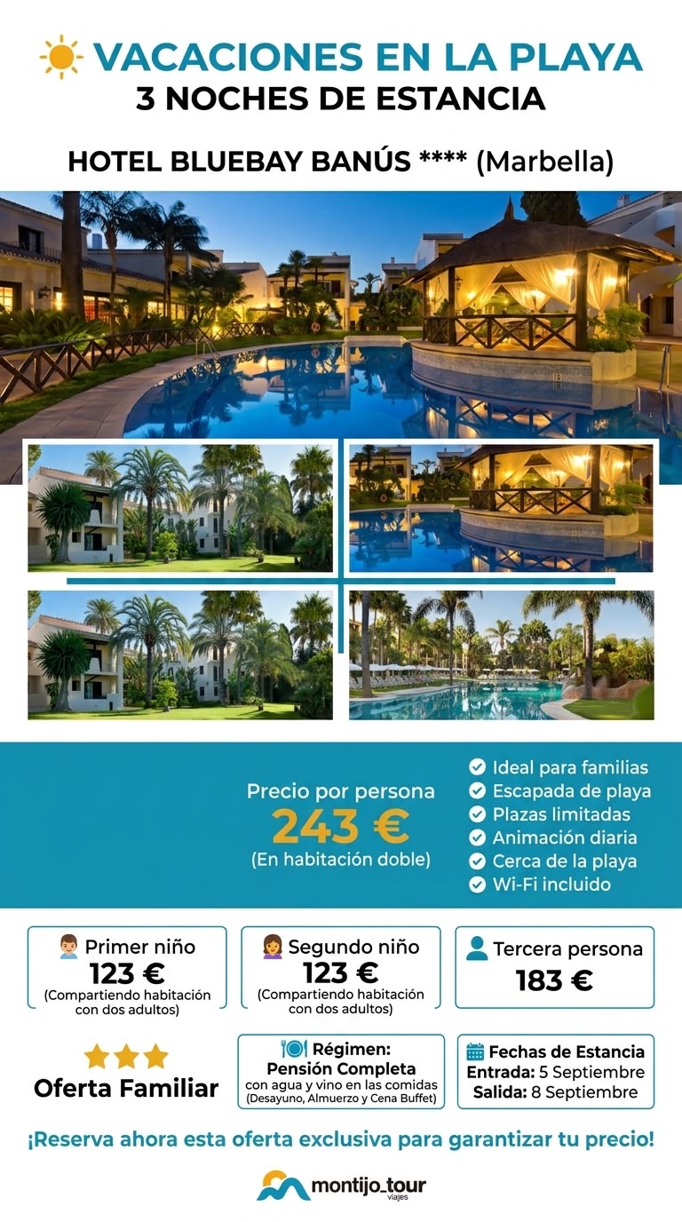 Marbella, septiembre, 3 nochez, pension completa, del 5 al 8 de Septiembre