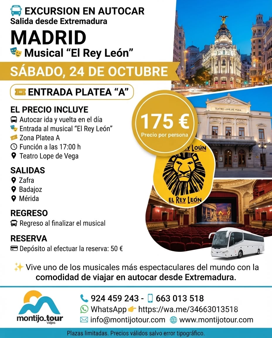 Rey Leon, En Autocar, Octubre