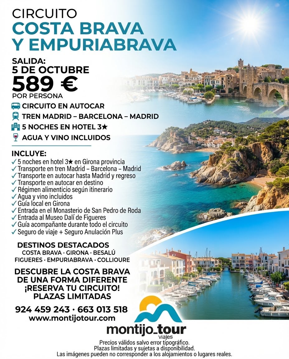 Costa Brava, y Empuriabrava, Octubre, 5 noches