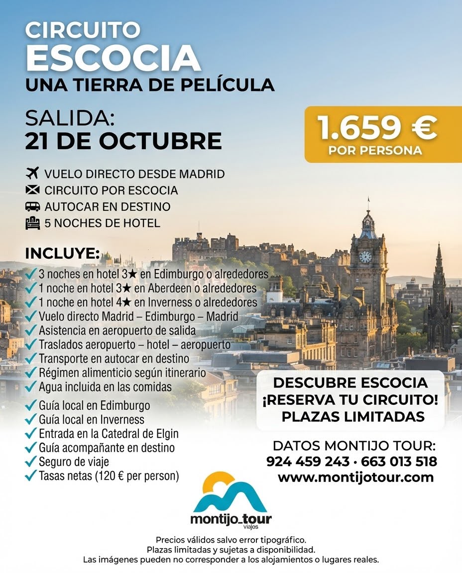 Escocia, octubre, 5 noches