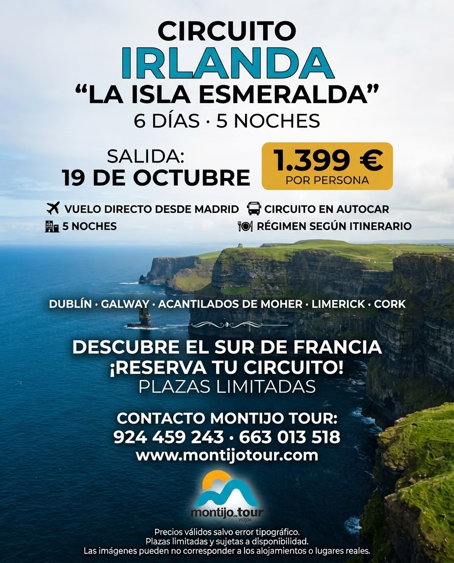 Irlanda, Circuito, 5 noches, Octubre