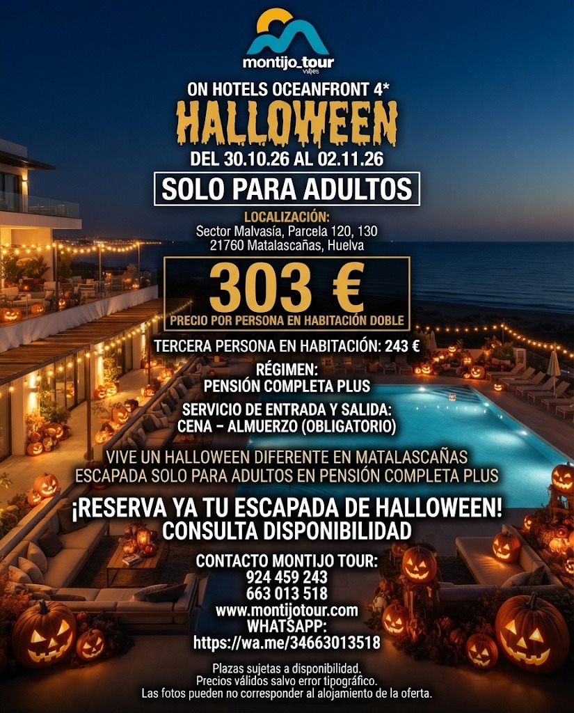 Halloween, Playa, Matalascañas, pension completa