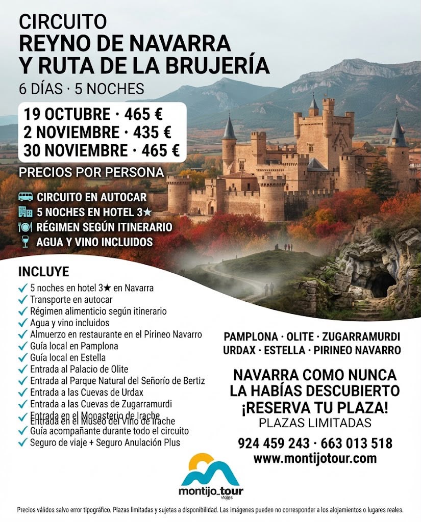 Navarra y Ruta de la brujeria, Pirineo Navarro, circuito con autobus