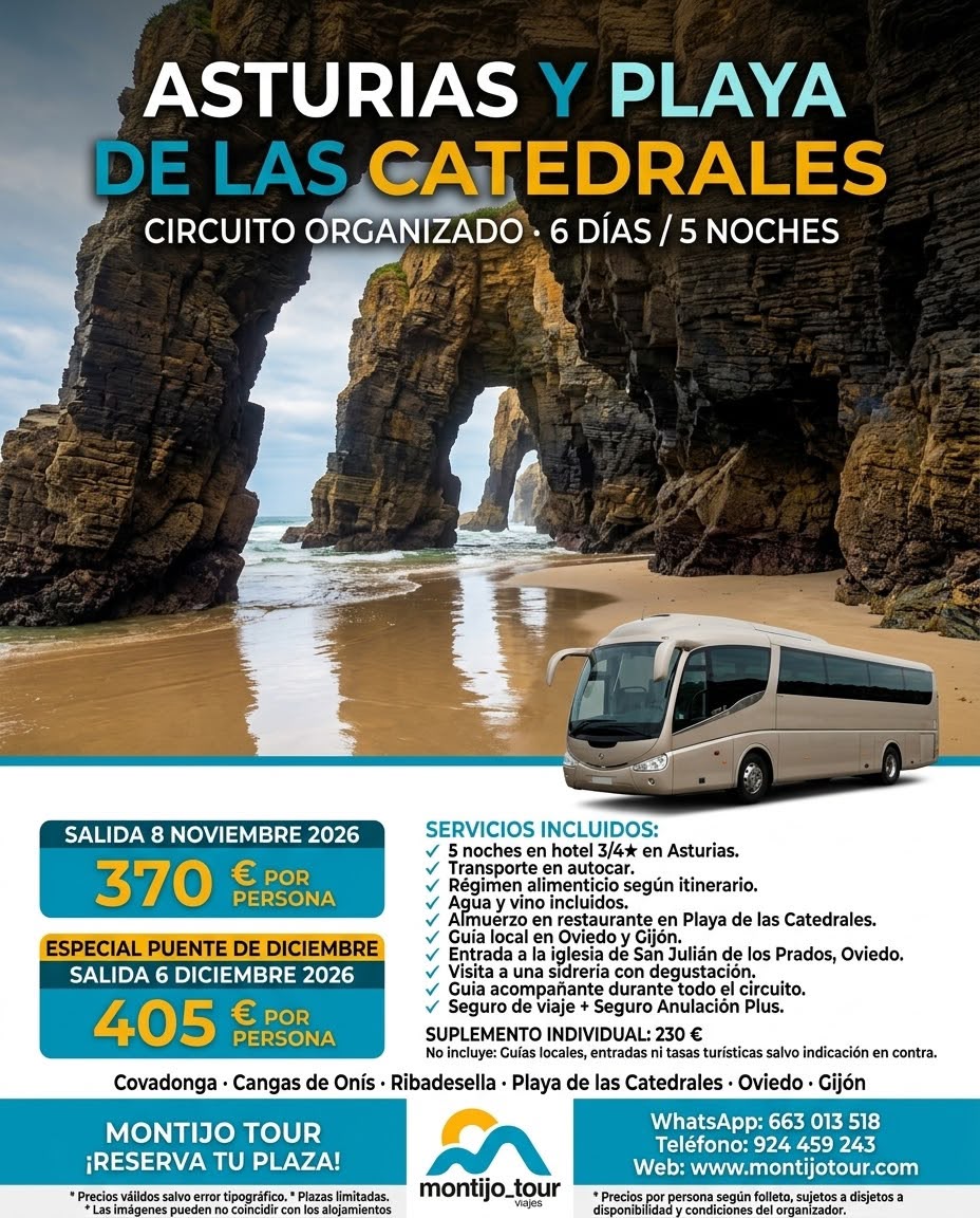 Asturias, Autocar, Noviembre y Diciembre, hotel