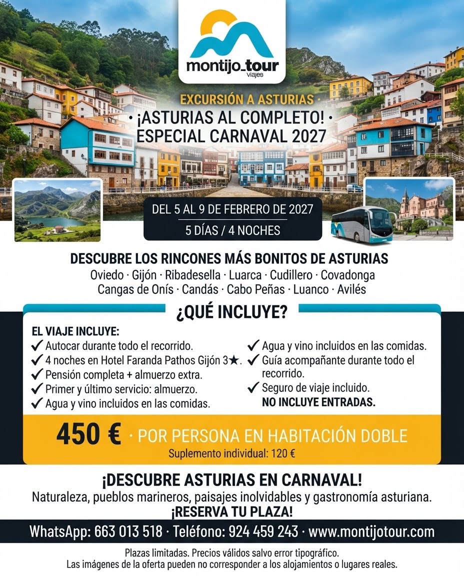 Asturias, Carnaval 2027, Autocar