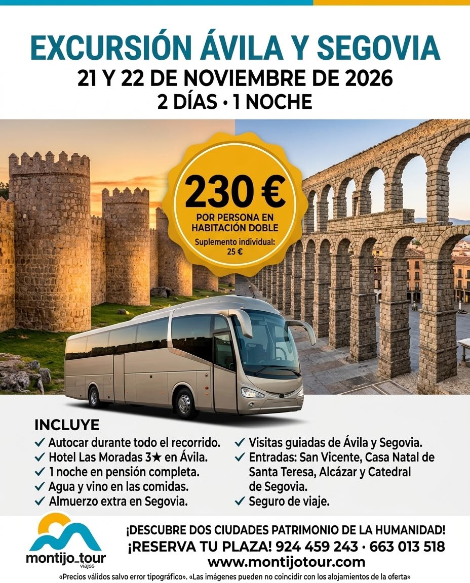 Avila y Segovia, Noviembre 2027
