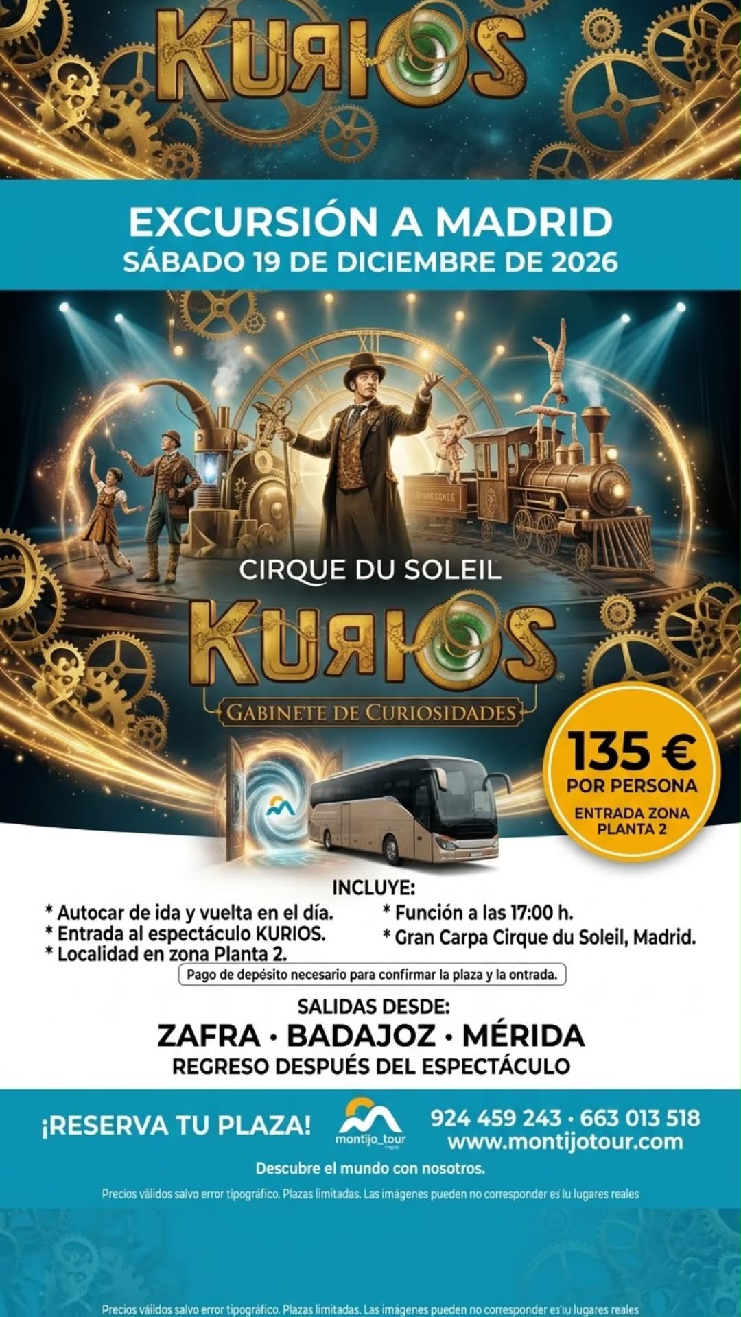 Circo del Sol, en Madrid, Diciembre, con Autocar