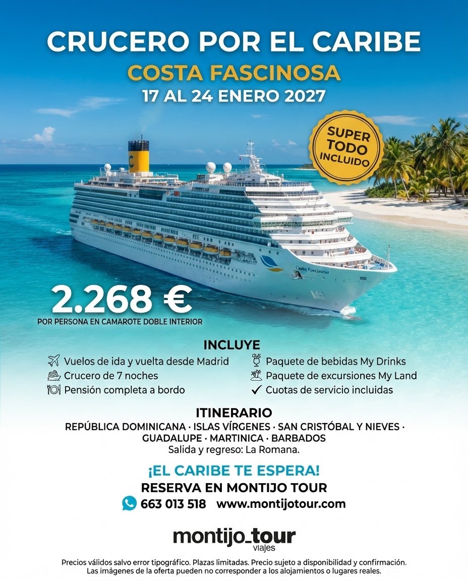 Crucero Caribe, Enero 2027