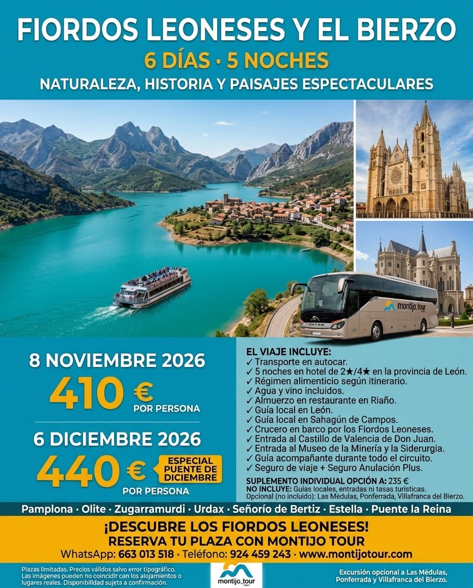 Fiordos Leoneses, Noviembre y Diciembre, autocar