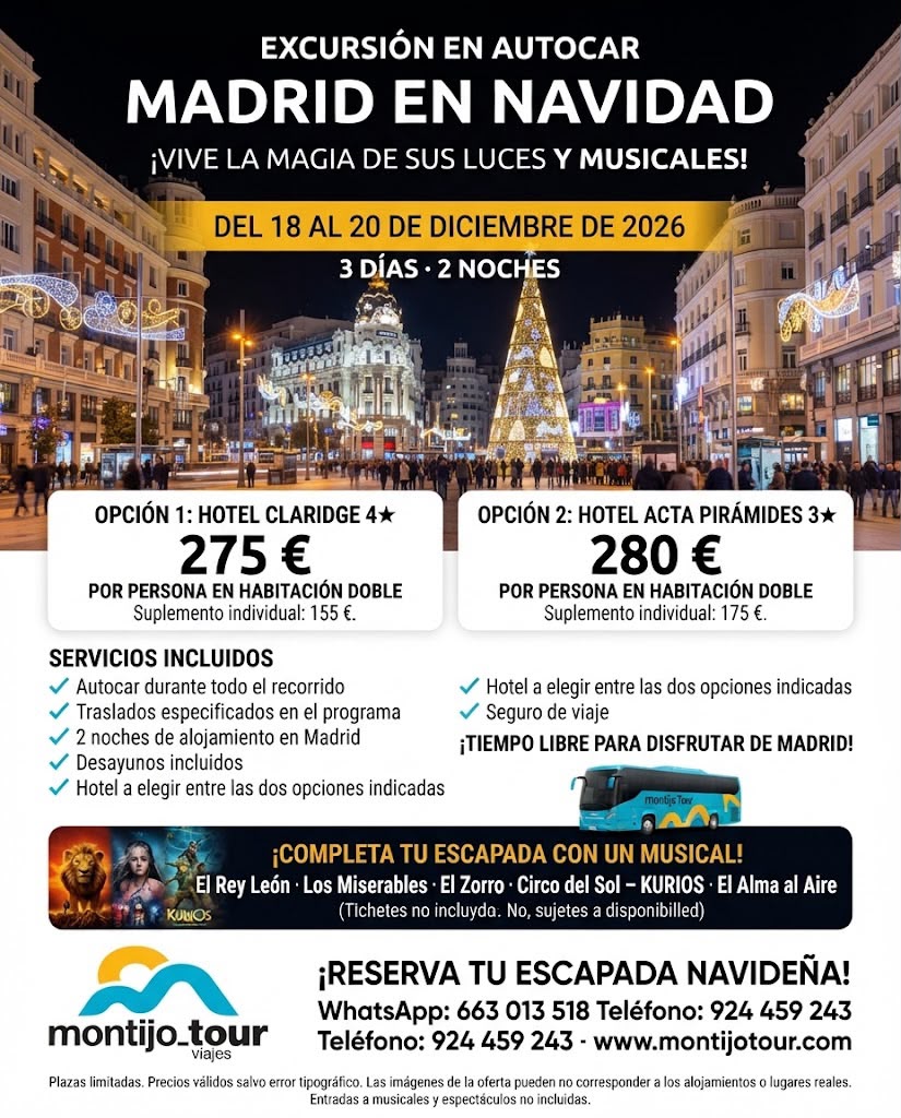 Madrid, Navidad, Diciembre, 2 noches, Luces, Autocar