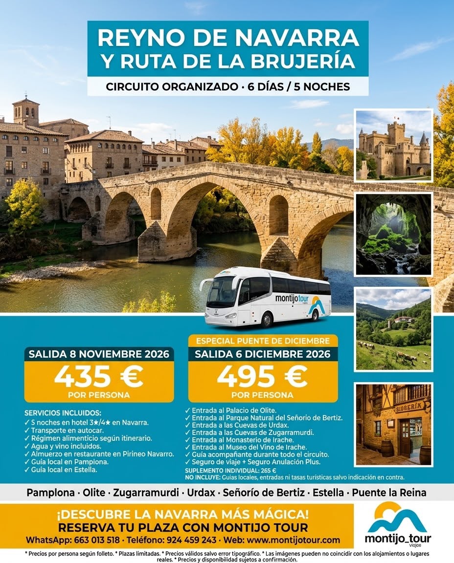 Navarra, autocar, noviembre y diciembre