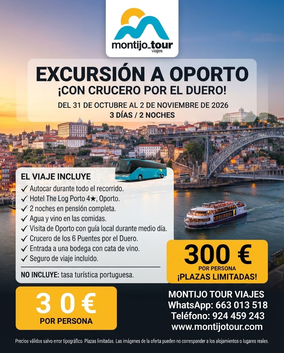Oporto, Autocar, 2 noches, crucero por rios,