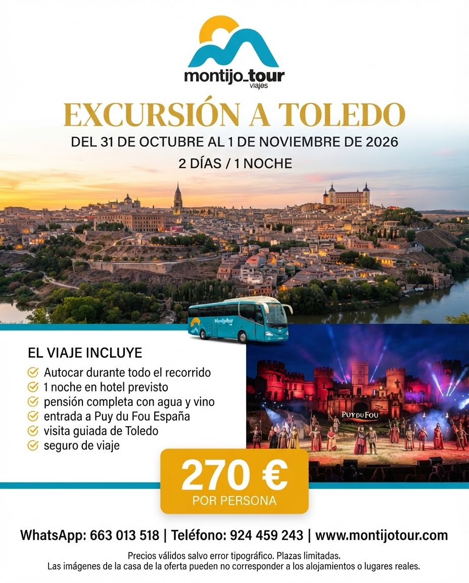 Toledo, autocar, pension completa